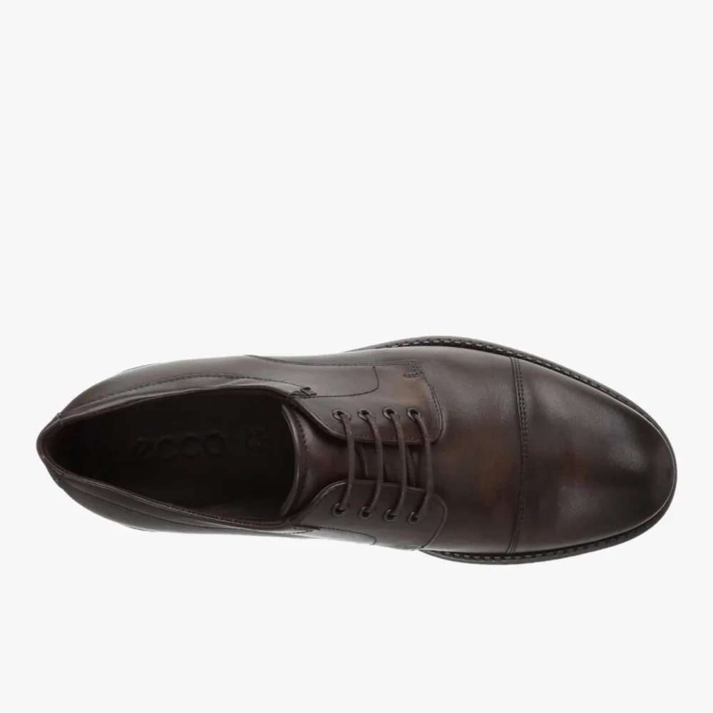 ECCO - NEWCASTLE CAP TOE LEATHER COCOA SHOES SIZE‎ 9
